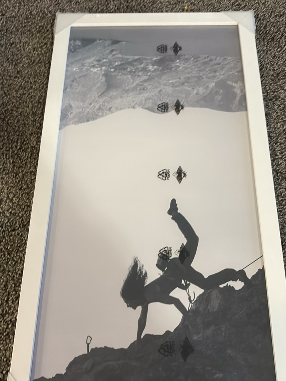 White wooden plastic frame